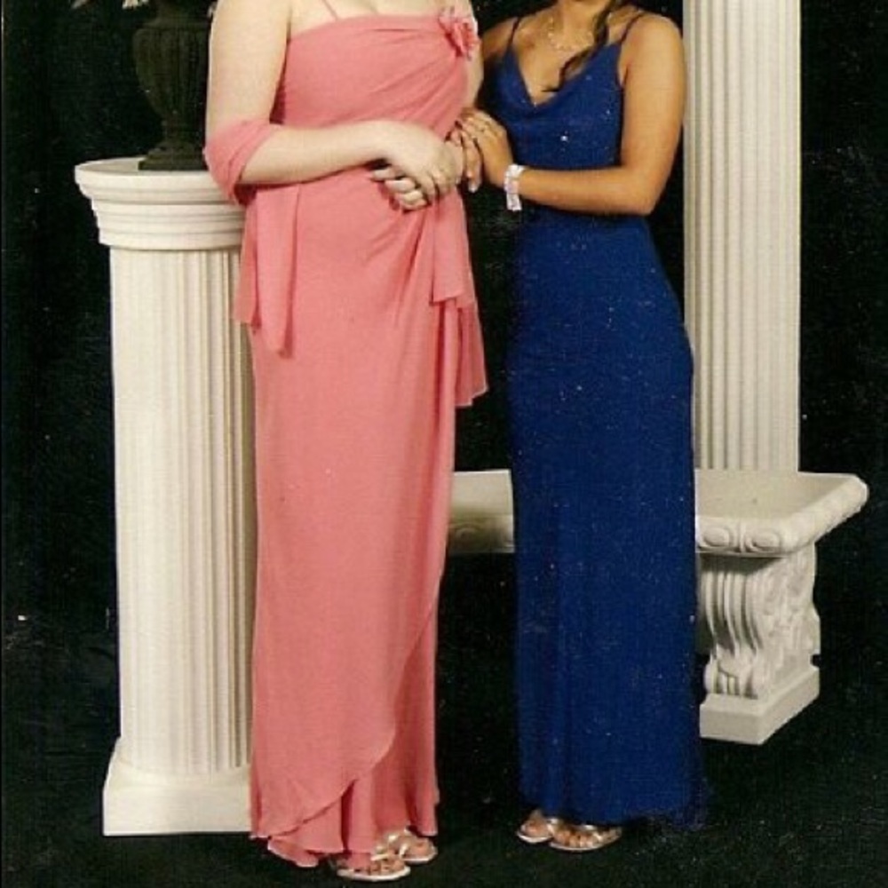 Blue sparkly prom dress